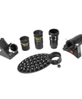 70mm Telescope With Phone Adapter Carbon Fiber Body Silver Finish For Epic Moon And Planet Views Includes Two Plossl Eyepieces And 2x Barlow Lens