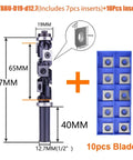 Heavy Duty Carbide Insert Flush Trim Router Bit With Dual Top And Bottom Bearings 19mm Cutting Width Half Inch Shank for template routing and wood trimming.