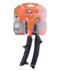 Heavy Duty Manual Pop Rivet Tool Kit With Ergonomic Rubber Coated Handle in packaging, shows lockable grip feature