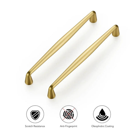 Kickass Brushed Gold Cabinet Handles And Drawer Pulls Made From Solid Zinc Alloy Heavy Duty Build Smooth Finish For Kitchens