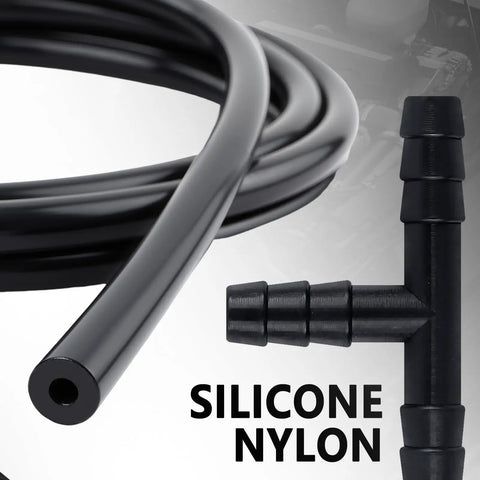 Six Piece Five Foot Silicone Vacuum Hose Kit For Your Ride, Includes Sixty Four Connectors, Hoses In One Eighth Inch, Nylon detail