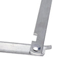 Close-up of 10 Inch Folding Lid Stay Hinges Set, 180 Degree Rotatable Stainless Steel Cabinet Hinge for Tables, silver finish