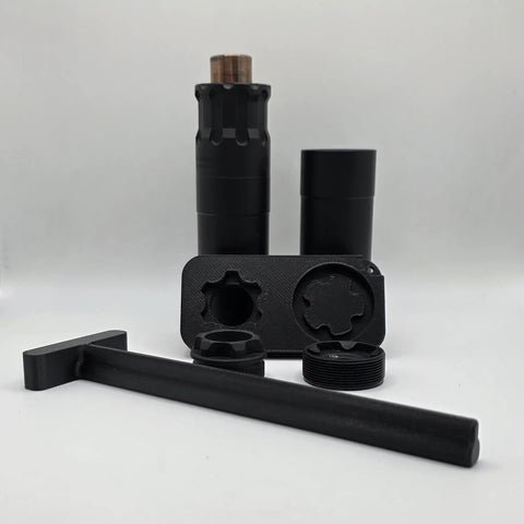 Rugged Obsidian Nine Forty Five Suppressor Tool And Wrench, 2 In 1 Maintenance Gear With Carbon Fiber Infusion, Heavy Duty Precision Fit