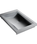 Heavy Duty Brushed Stainless Steel Drop In Deal Tray 12 Inch Wide 10 Inch Deep With 1.56 Inch Height For Countertop Transactions