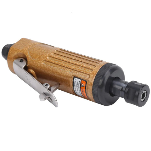 Compact Pneumatic Engraving Machine Mini Grinder For Hardware Glass And Stone Crafts With Japanese Style Precision Steel Parts For Smooth Operation And Heavy Duty Work Right Now side view showing metal body and adjustable safety switch.