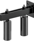 6 Inch Slide Gate Guide Roller With UHMW Nylon Durable Adjustable Support Assembly for sliding gates, black heavy duty.