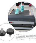 Four Piece Adjustable Treadmill Levelers With Non Slip Swivel Base And Universal Mounting Bolts stabilize treadmill with rubber feet.