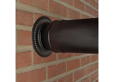 Black 24ga Reducer For Wood Stoves And Solid Fuel Appliances 8x6 Inch Crimped Small End Single Wall Pipe Fit Durable Usa Made