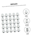 Stainless Steel Skate Wheel Bearing Spacers and Inline Skate Side Plugs Pack of 50 Rustproof Easy to Install and Remove