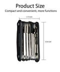 16 In 1 Bike Repair Kit Multitool With Wrench And Screwdriver For Camping And Travel showing compact size dimensions