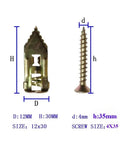 300 Piece Self Drilling Drywall Anchors With Screws Kit Heavy Duty Metal Wall Anchors Set 12x30mm and 12x35mm sizes diagram