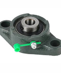 Heavy Duty Flange Ball Bearing Unit With Cast Iron Housing For Farm Machinery Features Self Aligning Inner Assembly Ensures Smooth Rotation And Secure Shaft Locking Tough Workhorse Ready For Serious Job Sites With Zero Fail In Any Field Work, cast iron flange bearing