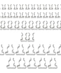 Top Notch 48 Pc Manganese Steel Spring Terry Clips Kit For Garage Storage Brakes Rakes And Heavy Duty Tools Assorted 10Mm 12Mm 19Mm 25Mm Sizes, assorted silver spring clips