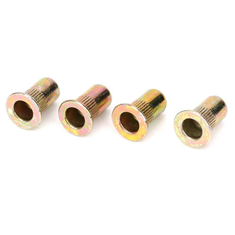200 Piece Zinc Colored M3 Rivet Nut Fastener Kit With Threaded Inserts For Metal Panels And Pipes Galvanized Finish For Oxidation Resistance And Durable Heavy Duty Hardware Fittings For DIY Projects, four M3 inserts