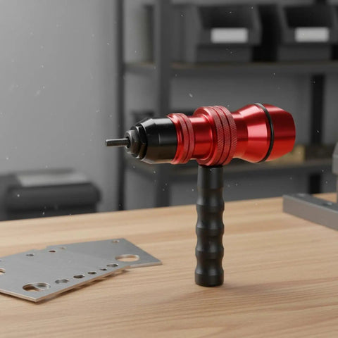 Electric Rivet Nut Adapter Kit For Quick Rivet Nut Installation With Detachable Handle in workshop setting