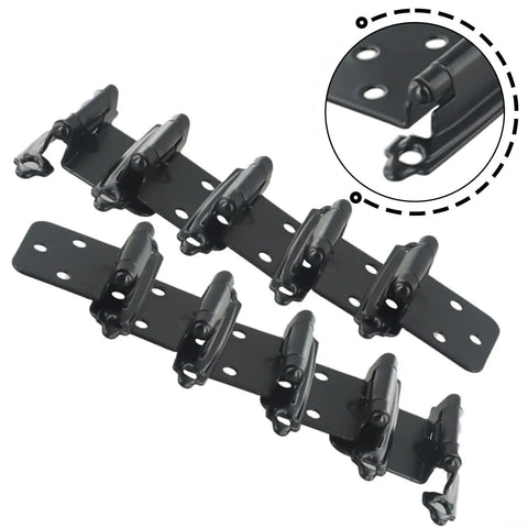 Heavy Duty Self Closing Cabinet Hinges, 10 Pack, Overlay Flush Door Hinges, Cold Rolled Steel With Polished Chrome Finish, Quiet Close