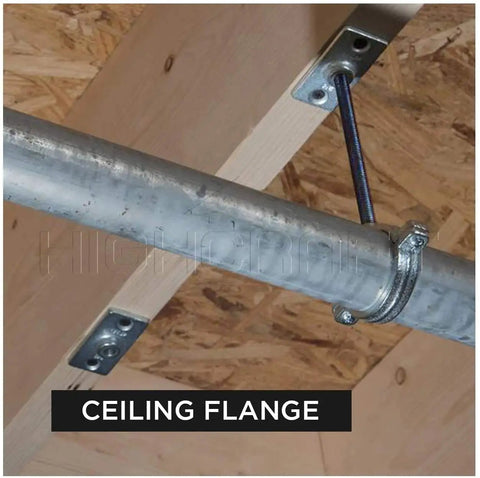 Ceiling Flange Hanger Plate For Three Eighths Inch Threaded Rod Not Pipe DIY Friendly Plumbing And Industrial Decor
