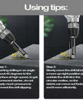 Mgtgbao 3/16 in dry diamond core drill bits with vacuum brazed tip; 45° starter to 90° bore.