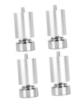 4x Heavy Duty Adjustable Metal Furniture Legs For Sofas Tables Beds And Wardrobes 8cm Height 10mm Screw Hole Leveling Feet