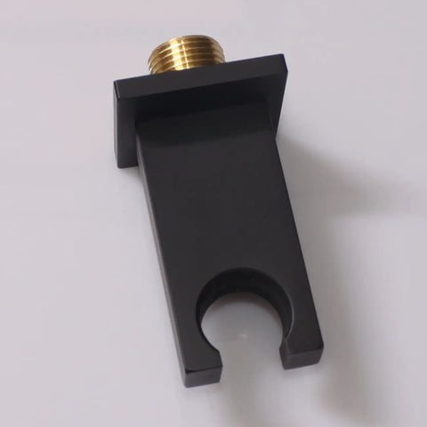 Square Solid Brass Oil Rubbed Black Wall Connector for Handheld Shower Head High Pressure Bathroom Upgrade