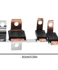 Solid Vehicle Electrical Link Unit With Molded Housing And Metal Tabs Serving As A Perfect Replacement For Your Battery Main Connection Let It Fix Your Ride Today. Close-up view of electrical link unit with molded housing and metal tabs, 8.5 cm long.