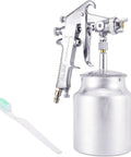 Pro Level Spray Gun With 3.0mm Stainless Steel Nozzle And 1000ml Metal Paint Cup equipped with triple knobs for fluid control.