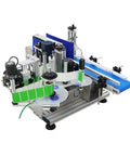 No Sweat High Speed Automatic Round Bottle Labeling Machine Desktop Conveyor Label Applicator For Glass And Plastic Bottles with labeling mechanism.