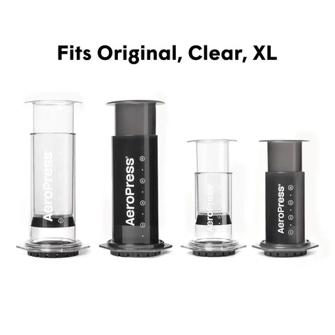 Compact Coffee Gear Organizer Stand For Manual Coffee Makers, Durable Bar Station And Space Saving Storage shown with AeroPress