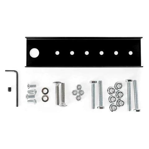 RV Gate Valve Extension Kit hardware components including bracket, screws, nuts, and bolts for simple installation.