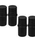 4 Pack M22 22mm Threaded Replacement Tips For Broom Handle And Squeegee, Plastic Multi Tool Adapter, Black Screw On Connector