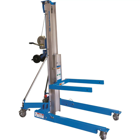 Side view of Beast Of A Material Lift With 1000 Lb Capacity And Eleven Feet Five And A Half Inches Lift Height For One Person Load
