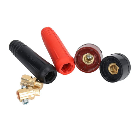 12 Piece Welding Cable Panel Connector Quick Fit Plug Socket Set Kit For Secure Welds with ABS construction details