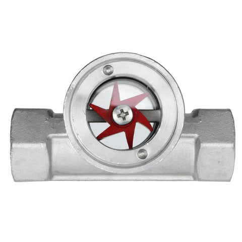 Three Quarter Inch NPT Female Stainless 304 Window Sight Glass Flow Indicator With Impeller For Water Lines front view