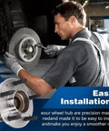 Mechanic installs Front Or Rear Wheel Hub Bearing Assembly With ABS Go-To OEM-Grade Replacement Direct-Fit For Malibu Lacrosse Envision