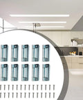 Heavy Duty Cranked Flush Cabinet Hinge 50x23mm Zinc Plated With Screws for caravan doors, 10-pack in modern kitchen