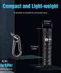 Keychain Flashlight EDC15 760 Lumens Mini Pocket Flashlight With 80 Hours Battery Life 5 Modes IPX8 Waterproof AA Powered