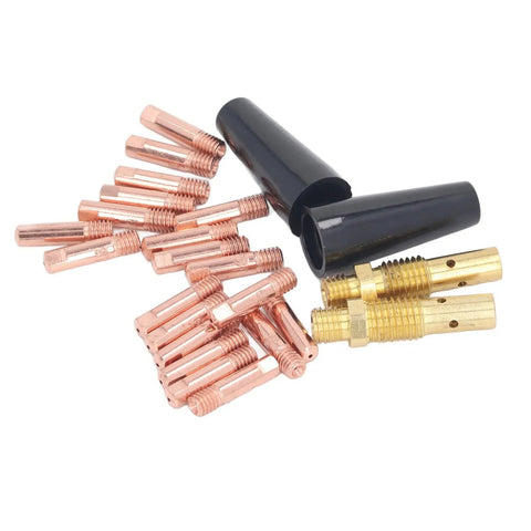 24 Pcs MIG Welding Gun Consumables Kit For FY 15AK With Copper Tips Nozzles And Diffusers Replacement Parts