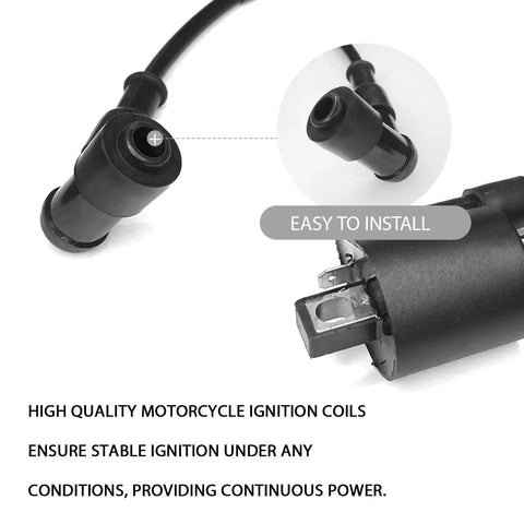 Ignition Coil Kit For 50cc To 250cc Engines For Scooters ATVs Dirt Bikes And Go Karts Spark Plug Wire Close-Up