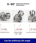 Heavy Duty Universal Indexing Head Serving Sweet Precision Dividing For Your Milling Rig With Rock Solid 160Mm Three Jaw Chuck Cnc Rotary Axis diagram showing 0° to 90° angle adjustments.