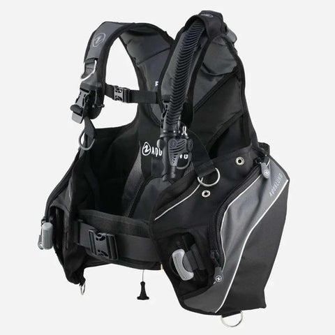 Men's Pro HD Dive BCD With SureLock II Weight Release System, front view showcasing adjustable straps and durable ResisteK fabric