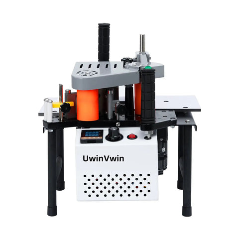 Portable Edge Banding Machine For Straight And Curved Edges With Double Sided Glue Coating Adjustable Speed 110V tool front view