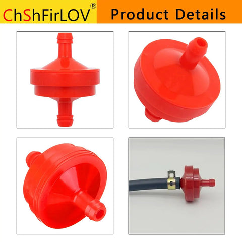 Inline Lawn Mower Fuel Filter One Quarter Inch Fuel Line 75 Micron Replacement Filter Pack Works With Small Engines And Riding Mowers No Fuss Easy Install
