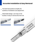 20 Inch Push To Open Soft Close Drawer Slides Heavy Duty Pair With Smooth Hydraulic Damping For Quiet Operation Easy Soft Close And Push Open Ideal For Kitchen Cabinets And Office Drawers detachable rail close-up