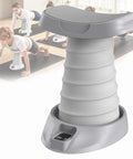 Push Up Assist Trainer For Beginners No Sweat With Waist And Core Support, spring loaded, gray home fitness equipment
