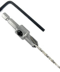 Pro Level Tapered Wood Countersink Bit Engineered To Drill Pilot Holes And Sink Number Six Screws In One Badass Move with hex key.