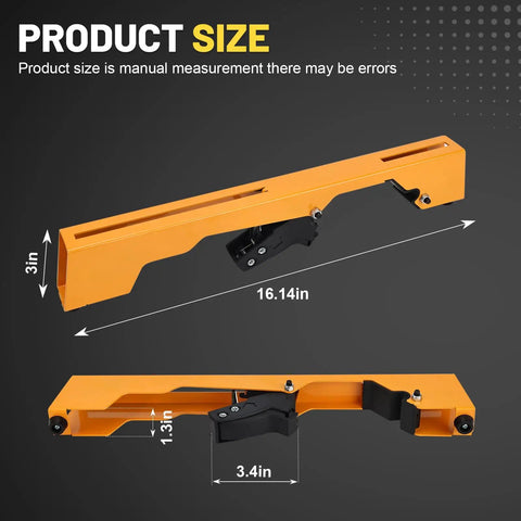 Dimensions of 2 Pack Miter Saw Mounting Brackets For DW723 DWX723 DWX724 DWX725 Benchtop Saws, Heavy Duty Steel Construction