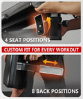 Adjustable positions on Beast Mode Lower Body Leg Extension And Curl Machine With Glute Bridge Plate Loaded Bench for home gym setup