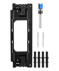 Door Hinge Mortiser Kit With Router Template For DIY Friendly, Pro Grade Install Adjustable Jig Fits 8 Hinge Sizes components