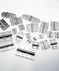Assorted beefy heavy duty stainless steel surface mount door hinges connector hardware for strong smooth door swing