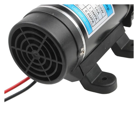 120W Electric Micro Water Transfer Spray Pump Features High Flow Rate Up To 10 Liters Per Minute And Compatible With 12V Or 24V Power Systems Making It A Perfect Low Maintenance Choice For Car Washing And Gardening Tasks With Diaphragm Design For Durable